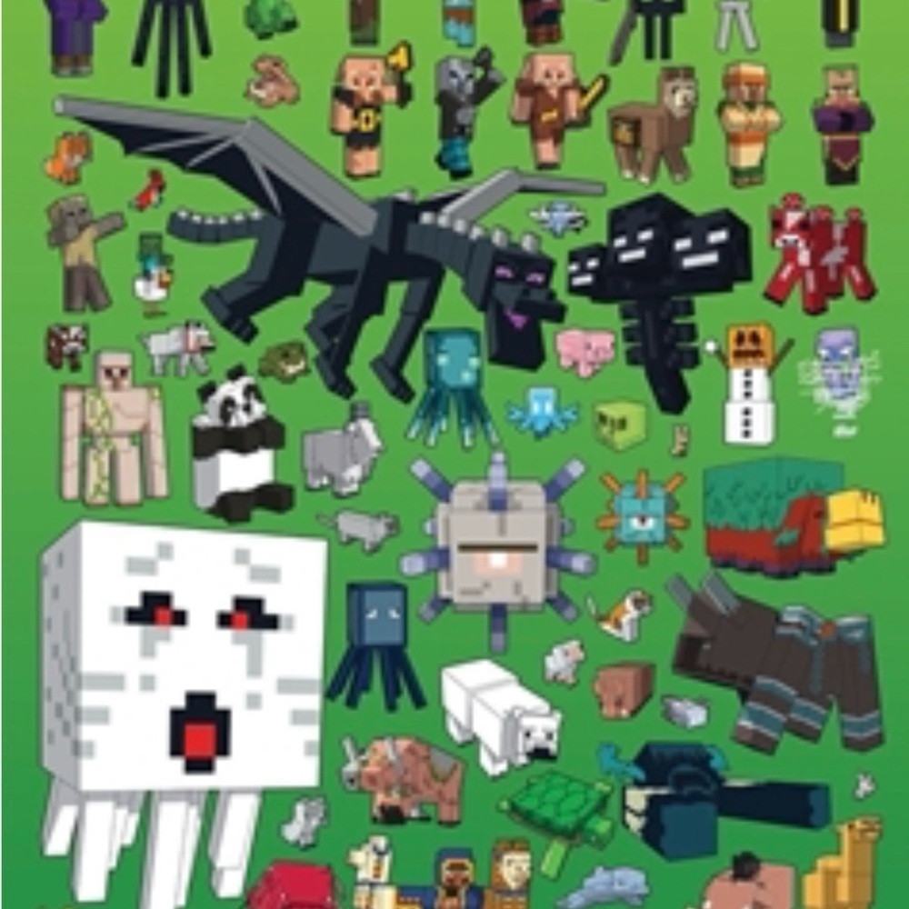 Minecraft Character Art Poster - Green